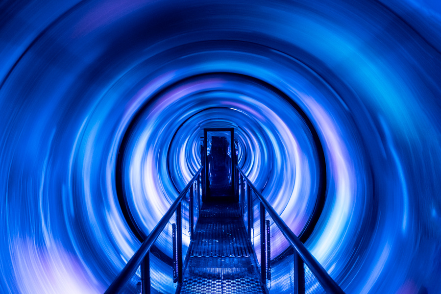 Abstract image of brigde between worlds. Abstract image of portal between time space. Stargate. Teleport.